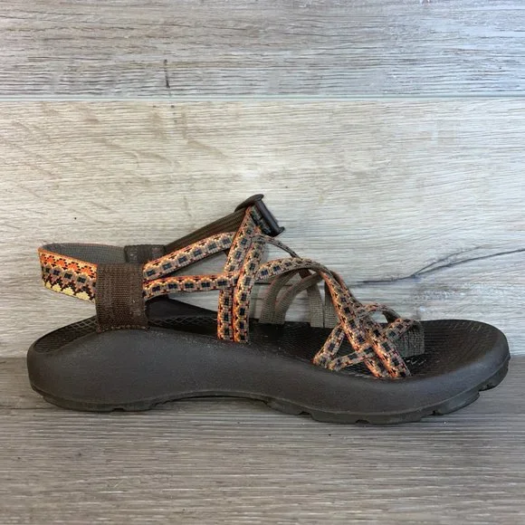 Chaco ZX/2 Unaweep Sandals Women’s 8 Brown Orange Strappy Sport Hiking Slingback - Picture 4 of 8